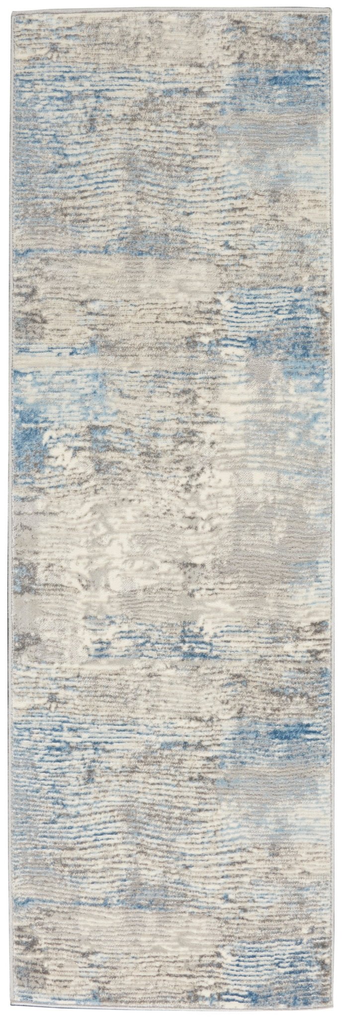 Nourison Solace Sla01 Ivory/Grey/Blue Rugs - Nourison - 99446756756