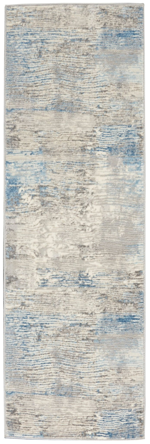 Nourison Solace Sla01 Ivory/Grey/Blue Rugs - Nourison - 99446756756