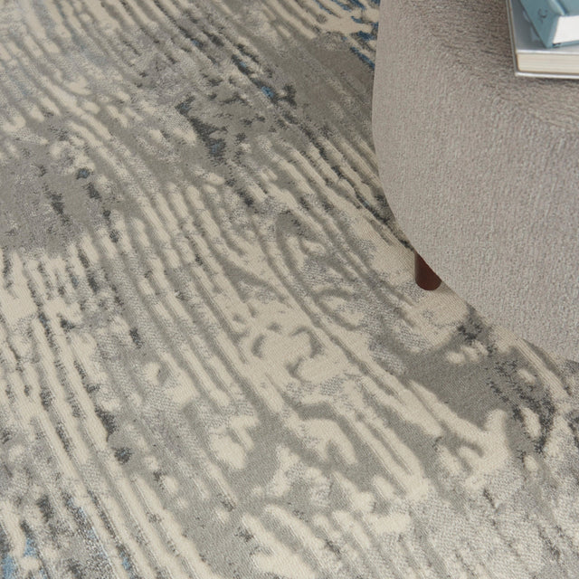 Nourison Solace Sla01 Ivory/Grey/Blue Rugs - Nourison - 99446756756