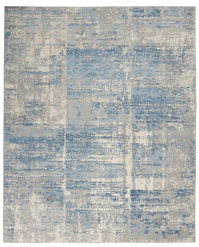 Nourison Solace Sla02 Ivory/Grey/Blue Rugs - Nourison - 99446756848