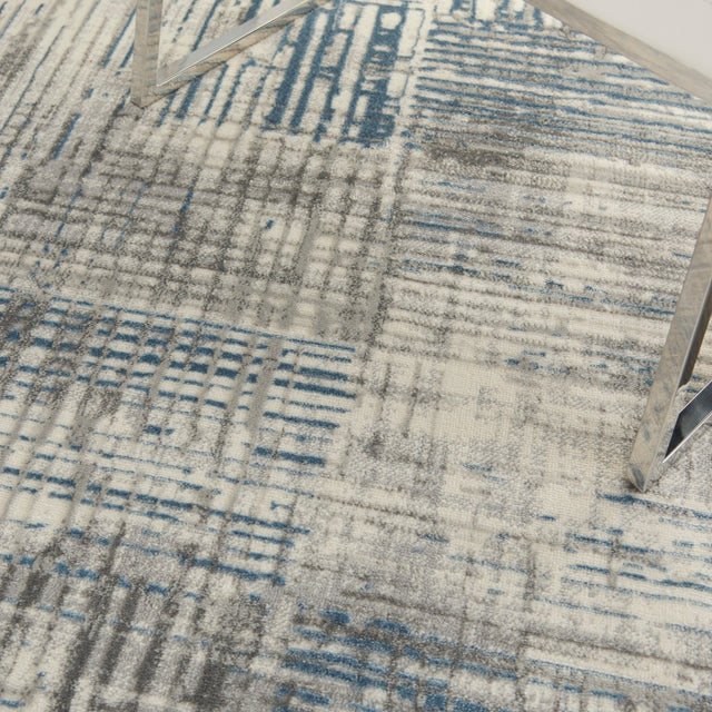 Nourison Solace Sla03 Ivory/Grey/Blue Rugs - Nourison - 99446756923