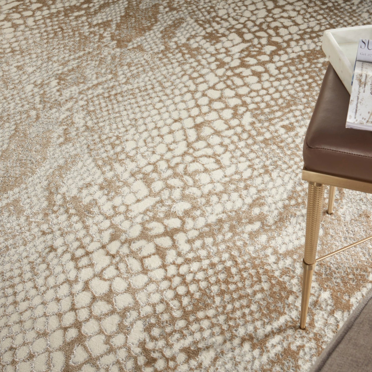 Nourison Solace Sla06 Ivory Beige Rugs - Nourison - 99446782540