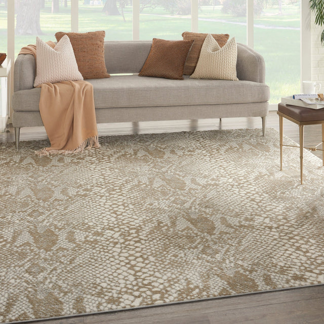 Nourison Solace Sla06 Ivory Beige Rugs - Nourison - 99446782557