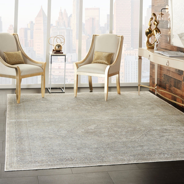 Nourison Starry Nights Stn04 Cream Grey Rugs - Nourison - 99446745569