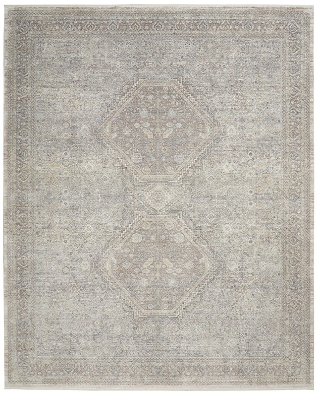 Nourison Starry Nights Stn04 Cream Grey Rugs - Nourison - 99446745569