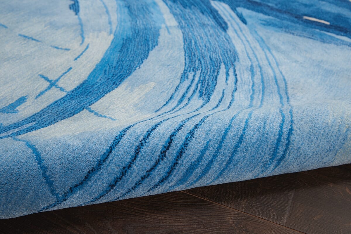 Nourison Symmetry Smm01 Blue / Ivory Rugs - Nourison - 99446495280