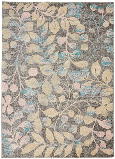 Nourison Tranquil Tra03 Grey / Beige Rugs - Nourison - 99446484079