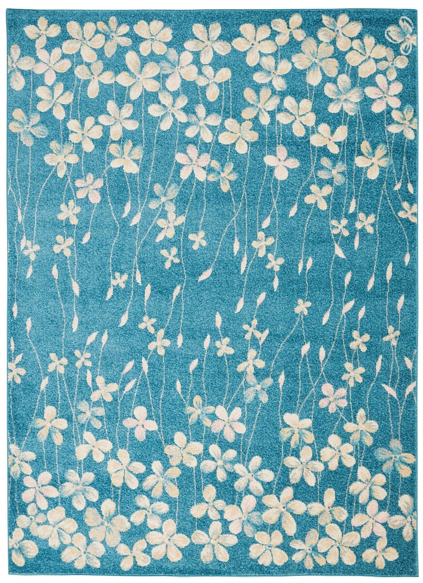 Nourison Tranquil Tra04 Turquoise Rugs - Nourison - 99446484901