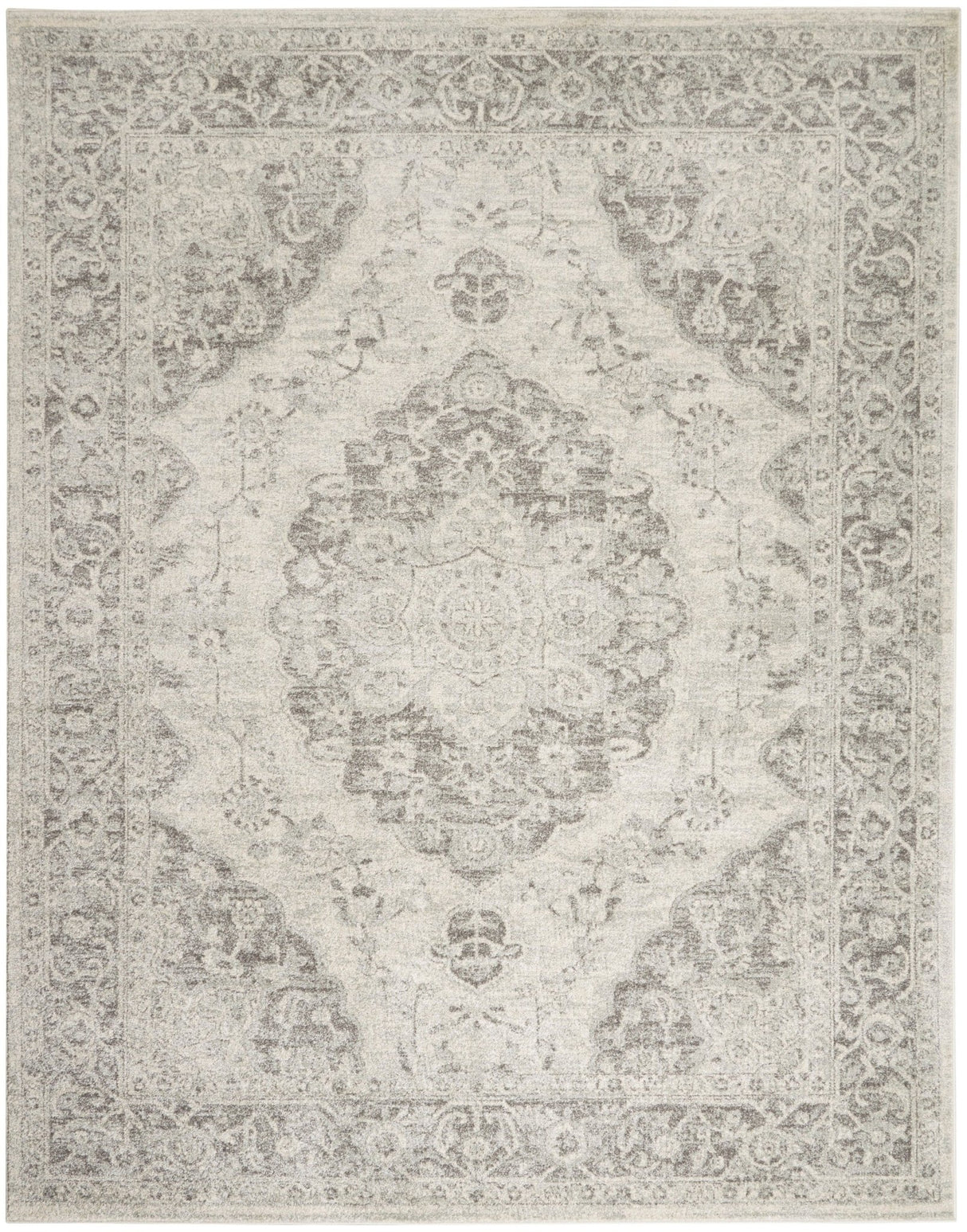 Nourison Tranquil Tra05 Ivory/Grey Rug - Nourison - 99446821522