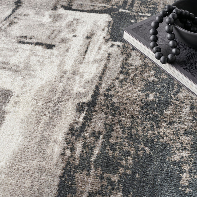 Nourison Twilight Twi30 Grey/Ivory/Black Rug - Nourison - 99446113863