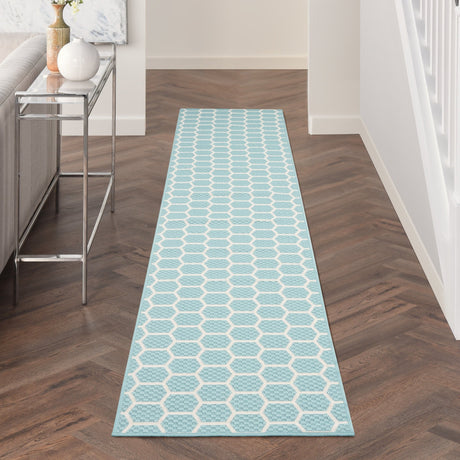 Nourison Twist Reversible Tws01 Aqua Rug - Nourison - 99446962751