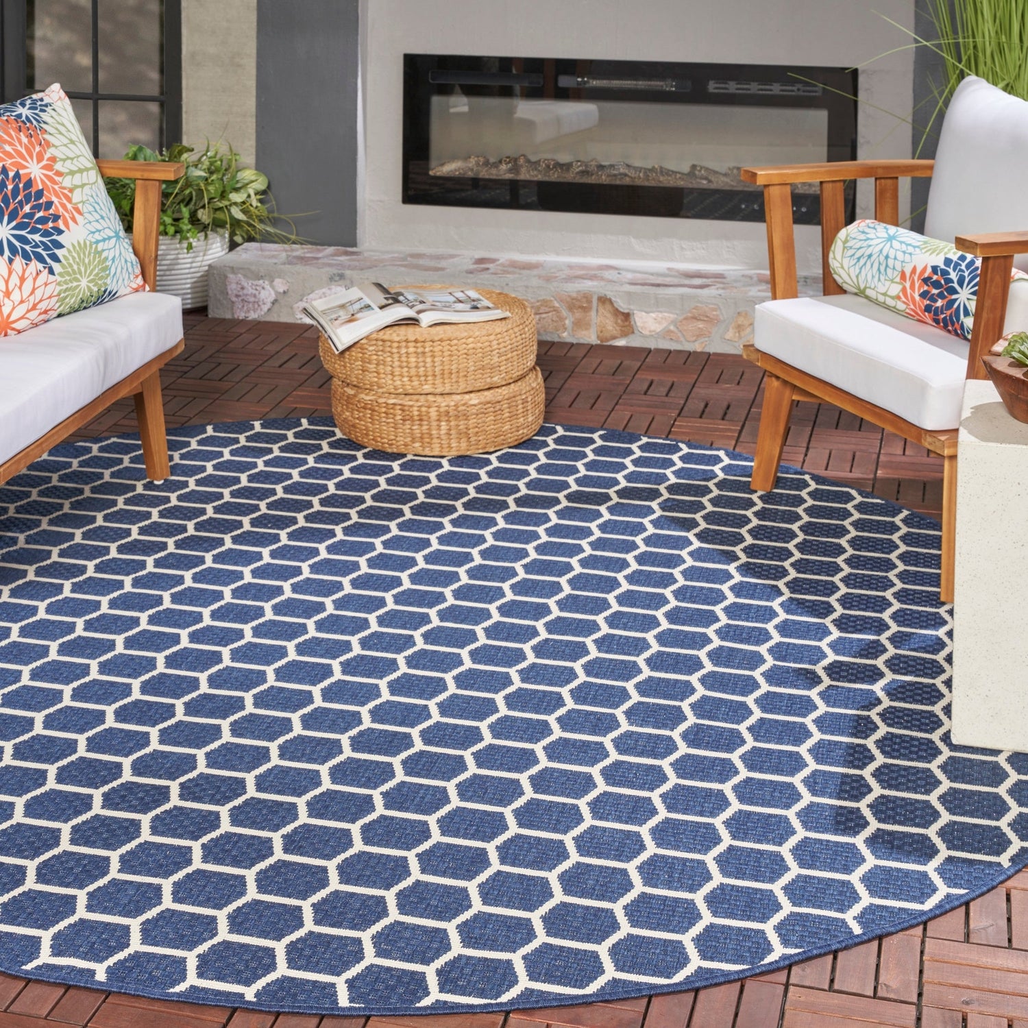 Nourison Twist Reversible Tws01 Navy Rug - Nourison - 99446962638