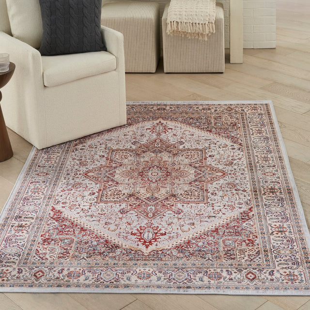 Nourison Vintage Home Vnh01 Ivory Red Rug - Nourison - 99446931559