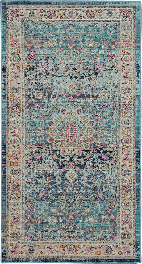 Nourison Vintage Kashan Vka01 Blue Rugs - Nourison - 99446454959