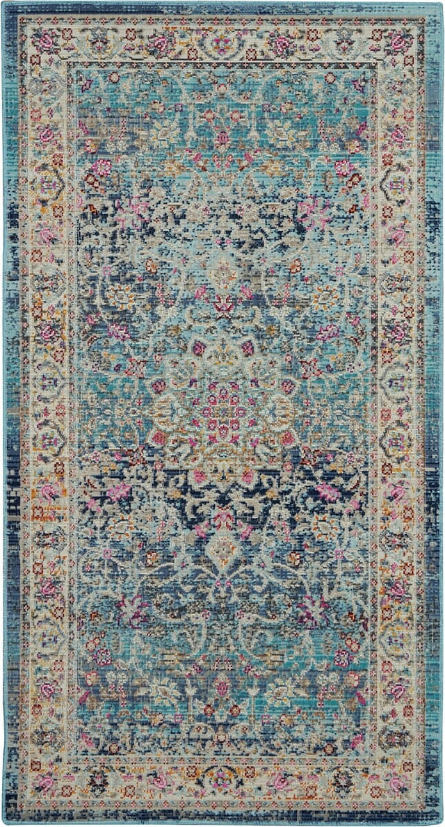 Nourison Vintage Kashan Vka01 Blue Rugs - Nourison - 99446454959