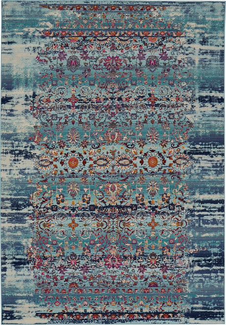 Nourison Vintage Kashan Vka02 Blue Rugs - Nourison - 99446455291