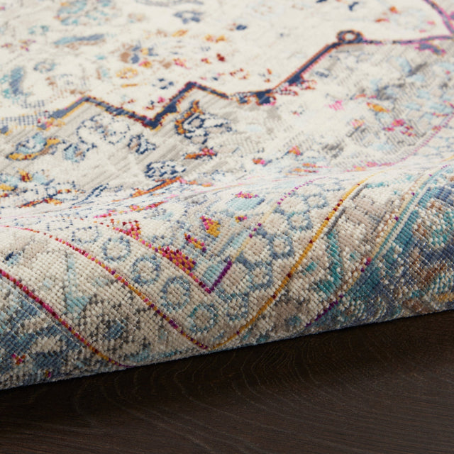Nourison Vintage Kashan Vka07 Ivory Blue Rugs - Nourison - 99446812070