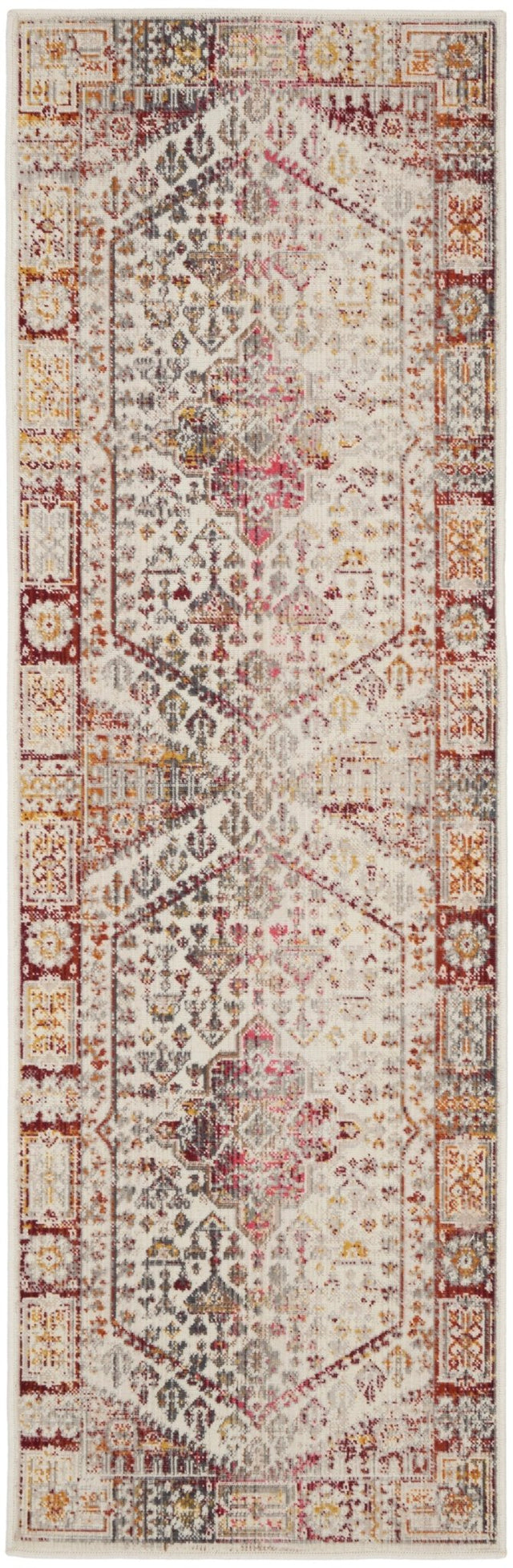 Nourison Vintage Kashan Vka08 Ivory Red Rugs - Nourison - 99446852328