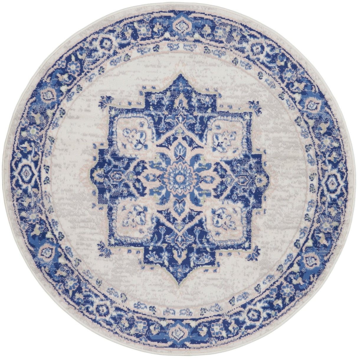 Nourison Whimsicle Whs03 Ivory Blue Rugs - Nourison - 99446831279