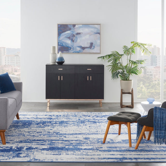 Nourison Whimsicle Whs06 Ivory Navy Rugs - Nourison - 99446832405