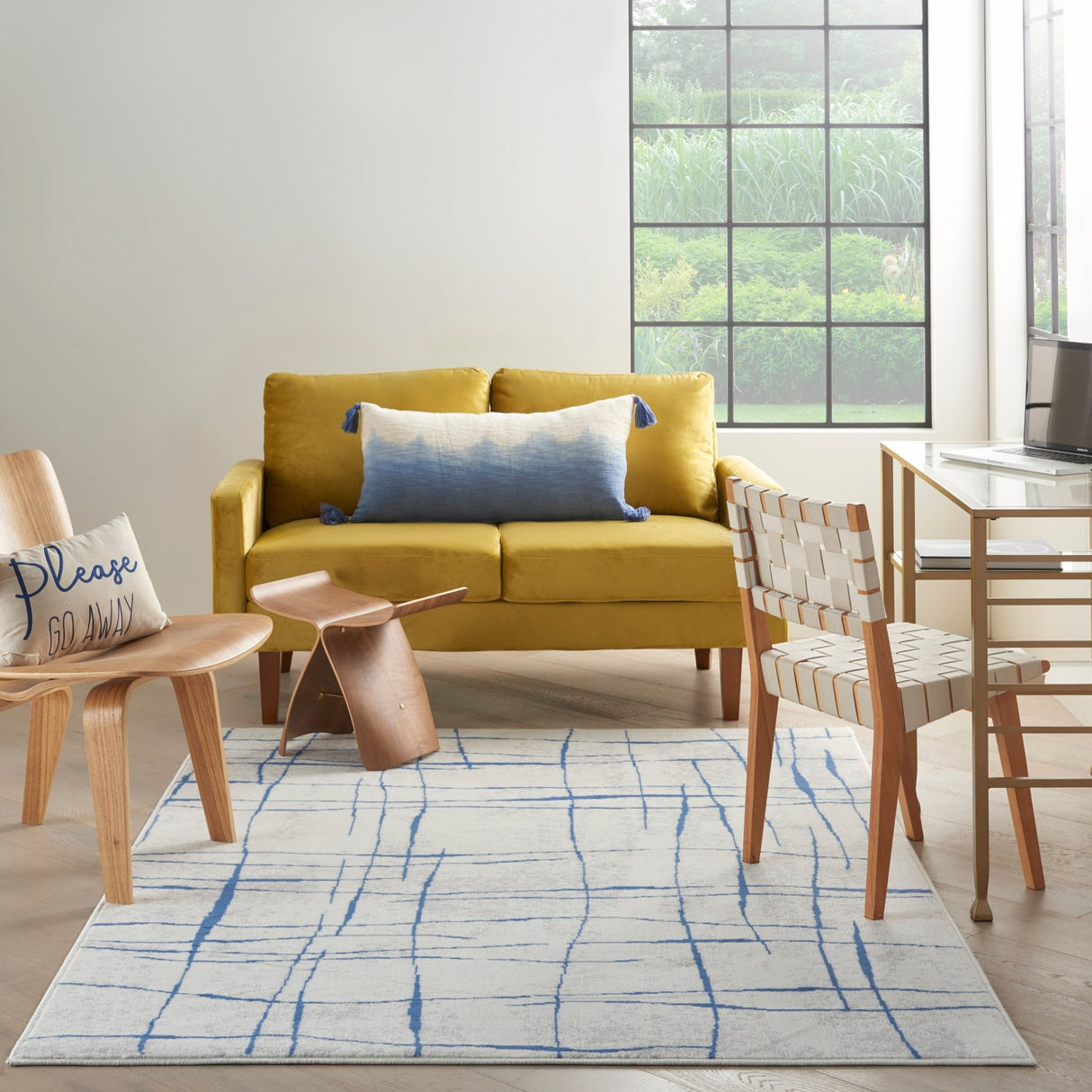 Nourison Whimsicle Whs09 Ivory Blue Rugs - Nourison - 99446833051
