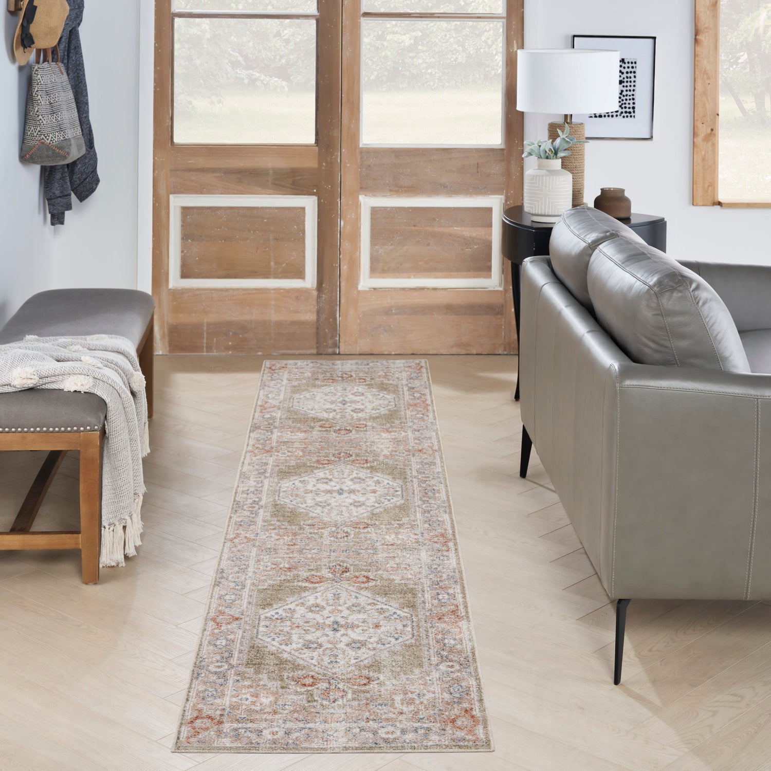 Nourison Astra Machine Washable Asw11 Sage Multi Rug