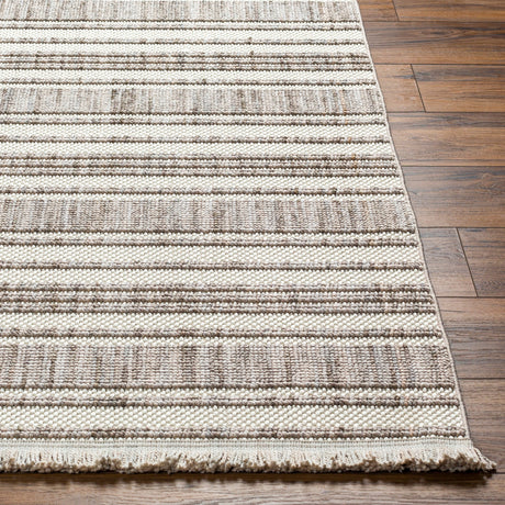 Surya New Delhi Nwh-2304 Light Grey, Ash, Slate Grey Taupe, Metallic - Silver Rug.