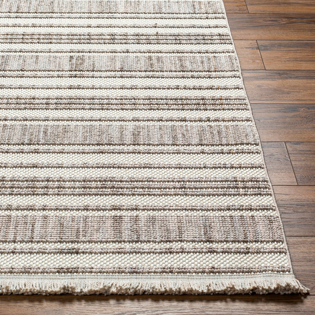 Surya New Delhi Nwh-2304 Light Grey, Ash, Slate Grey Taupe, Metallic - Silver Rug.