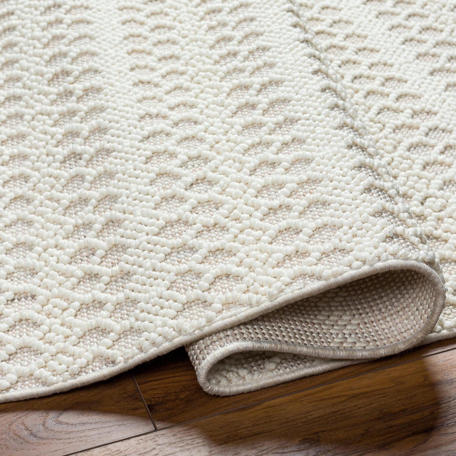 Surya New Delhi Nwh-2308 Light Silver, Light Grey, Off-White Rug.