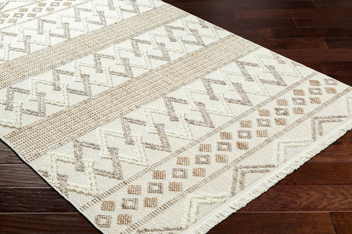 Surya New Delhi Nwh-2309 Light Grey, Ash, Sterling Grey Rug.
