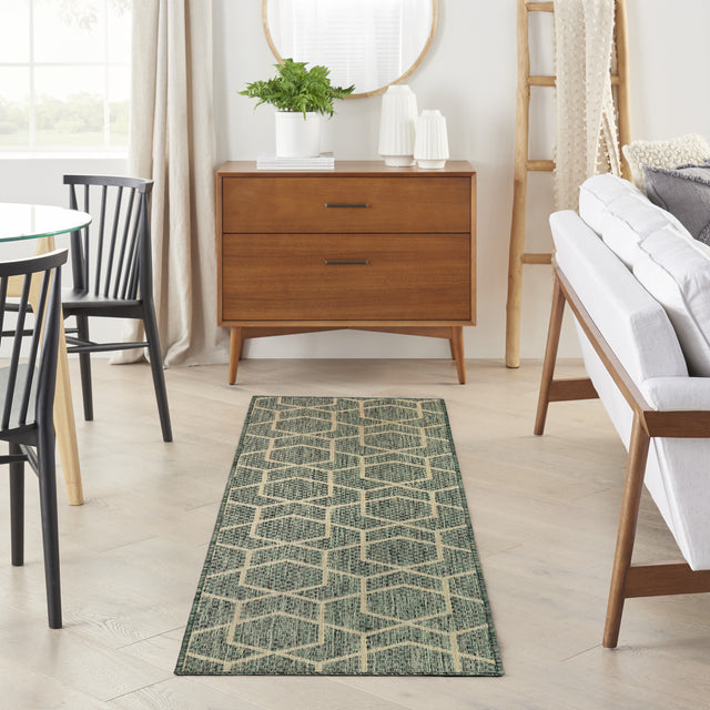 Nourison Horizon Indoor/Outdoor HOZ01 Green Contemporary Area Rugs