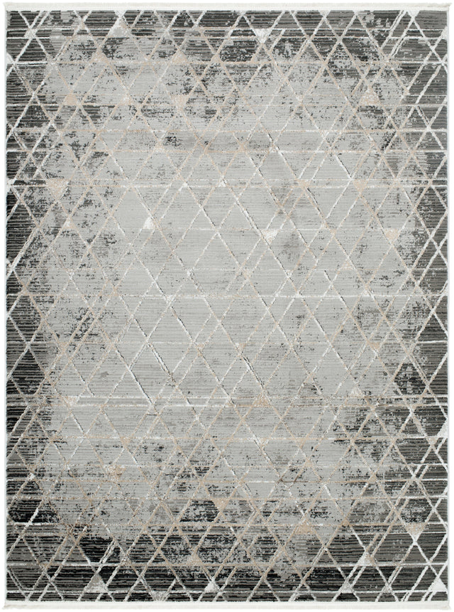 Surya Obsession Obn-2301 Charcoal, Black, Cream, Brown, Light Brown, Light Gray Rug.