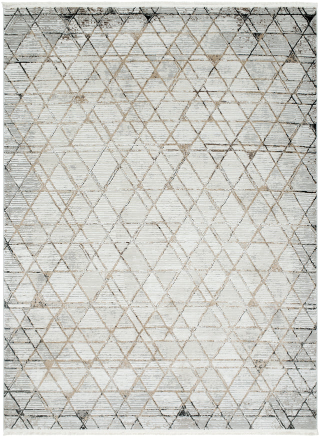 Surya Obsession Obn-2302 Cream, Light Gray, Gray, Black, Light Brown, Brown Rug.