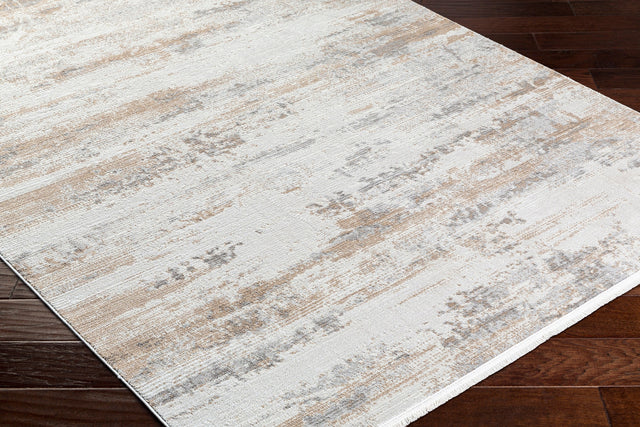 Surya Obsession Obn-2303 Light Gray, Cream, Gray, Light Brown, Charcoal Rug.