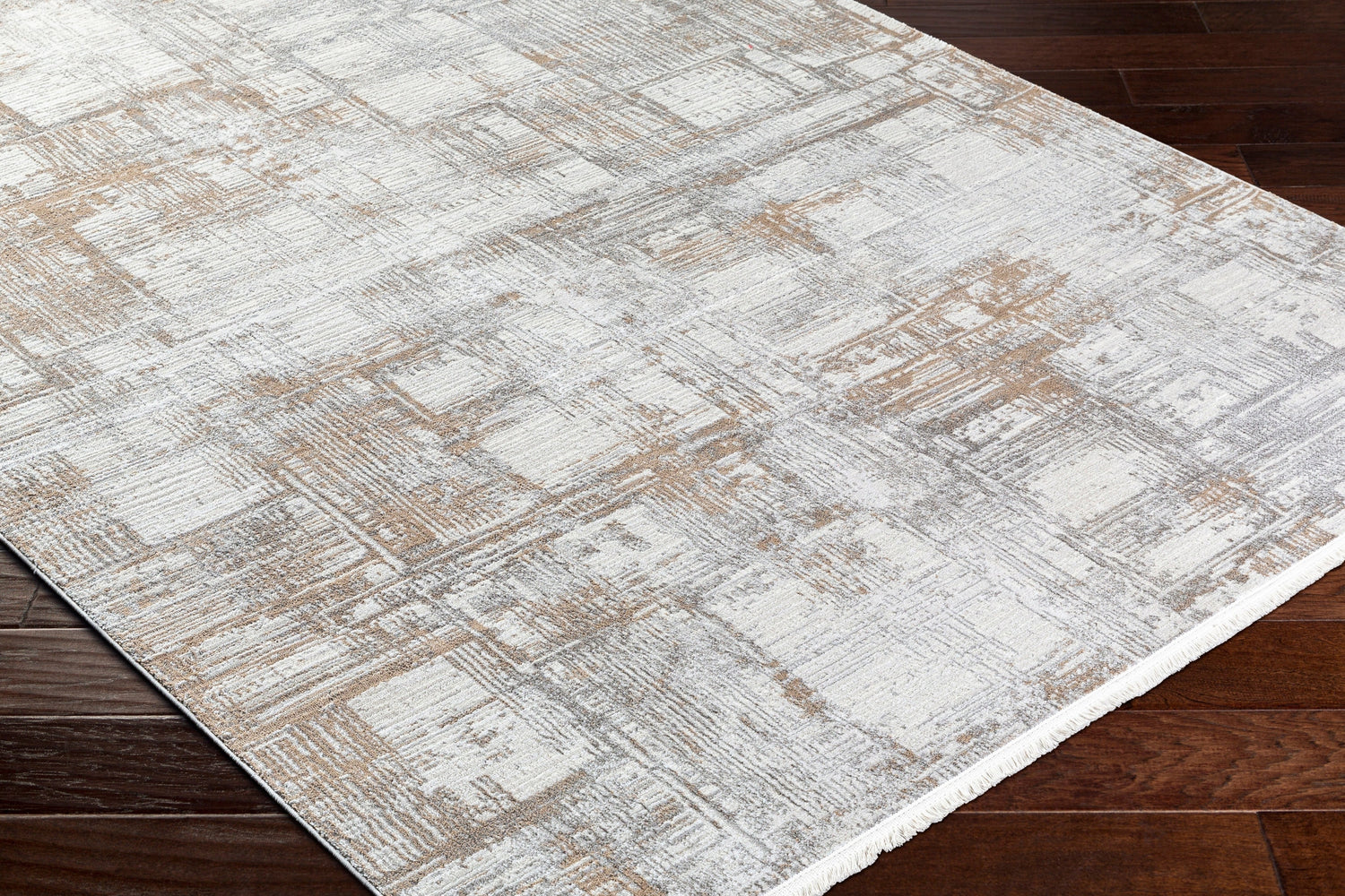 Surya Obsession Obn-2305 Cream, Gray, Light Gray, Light Brown, Charcoal Rug.