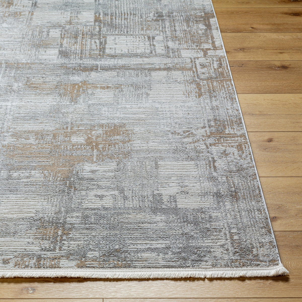 Surya Obsession Obn-2305 Cream, Gray, Light Gray, Light Brown, Charcoal Rug.