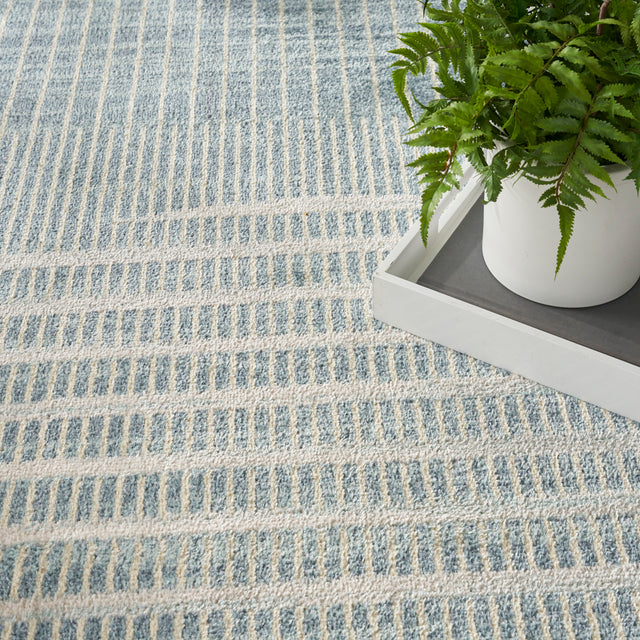 Nourison Astra Machine Washable ASW03 Machine Made Blue Rug