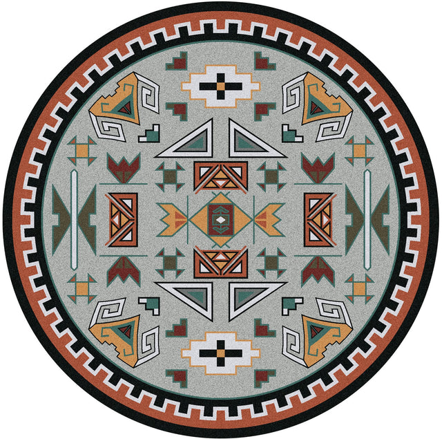 American Dakota Four Rams OKA Rust Rug
