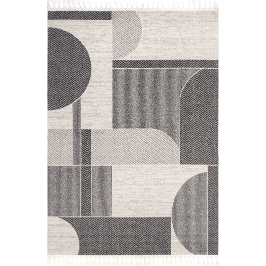 Nuloom Joelle Abstract Braided Rzet02A Light Gray Area Rug