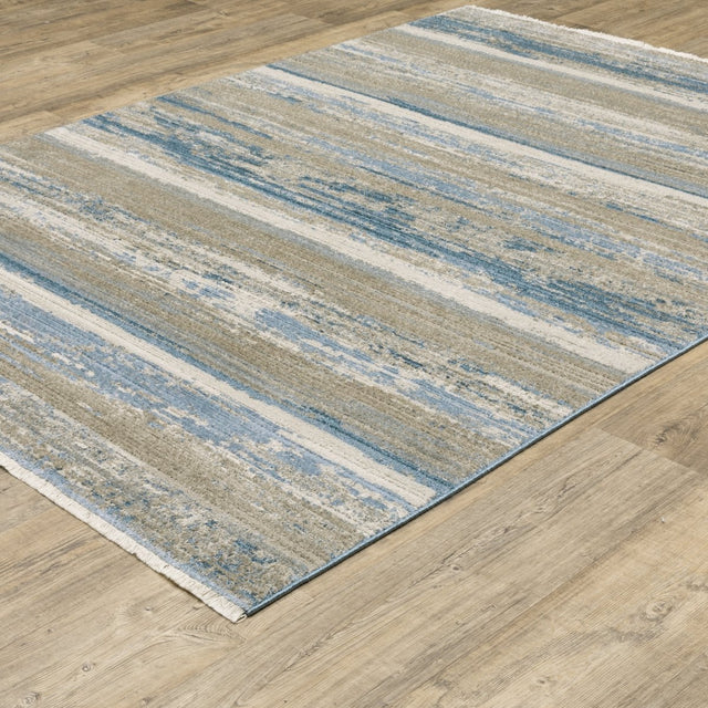 Oriental Weavers Bauer 042L2 Blue/ Beige Rug.