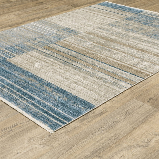 Oriental Weavers Bauer 090B2 Blue/ Beige Rug.