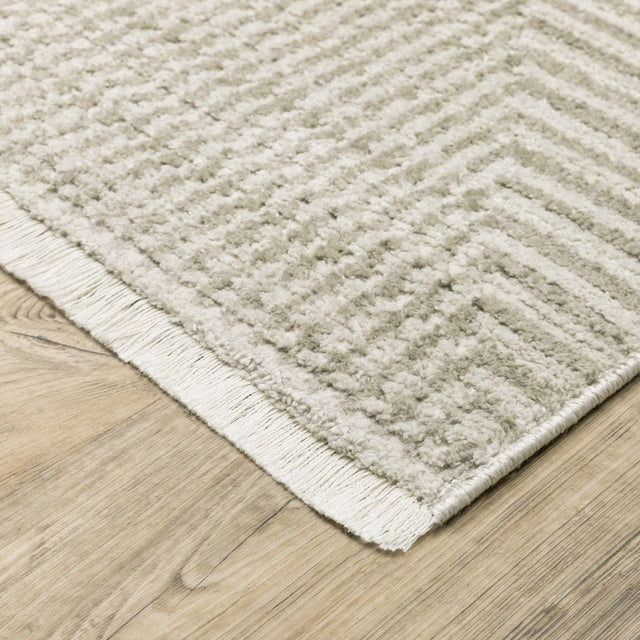 Oriental Weavers Bauer 4150E Beige/ Ivory Rug.