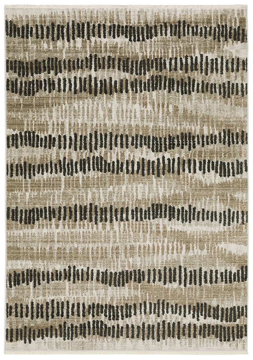 Oriental Weavers Bauer 8120D Beige/ Charcoal Rug.