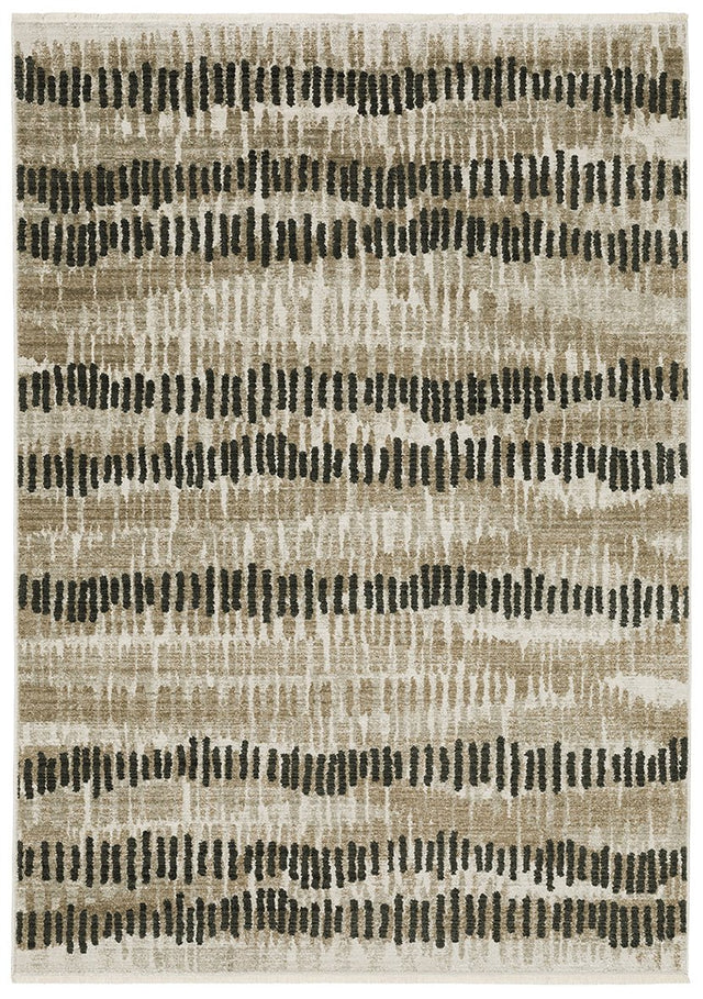 Oriental Weavers Bauer 8120D Beige/ Charcoal Rug.