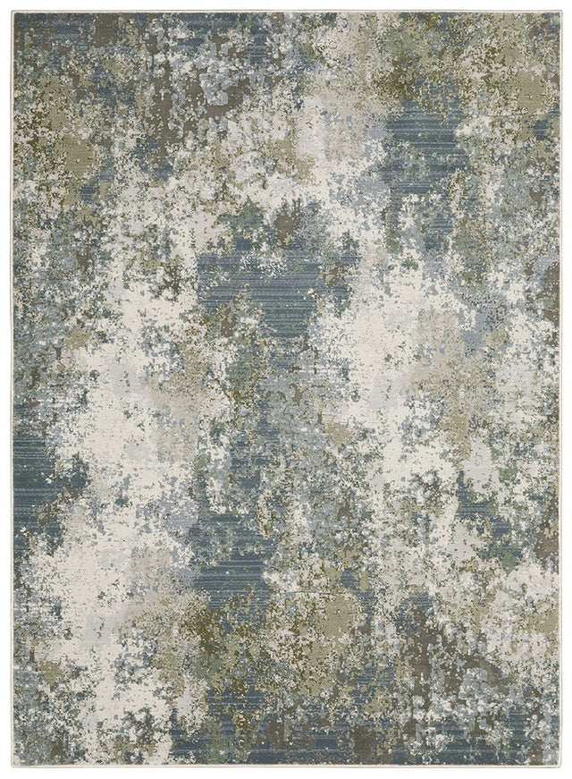 Oriental Weavers Caravan 5090E Blue/ Green Rug.