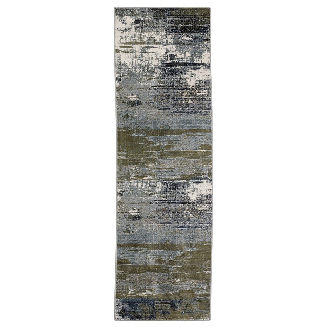Oriental Weavers Caravan 8020L Blue/ Green Rug.
