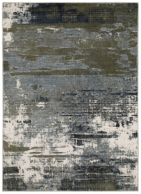 Oriental Weavers Caravan 8020L Blue/ Green Rug.
