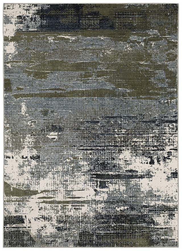 Oriental Weavers Caravan 8020L Blue/ Green Rug.