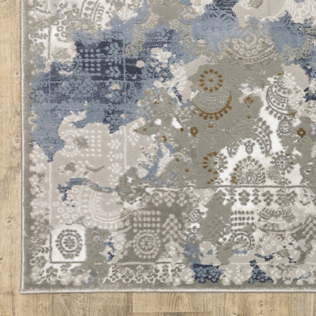 Oriental Weavers Easton 3313Q Beige/ Blue Rug.