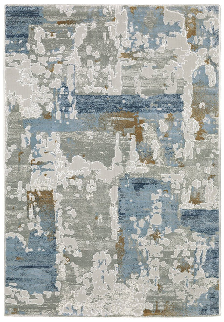 Oriental Weavers Easton 4518X Grey/ Blue Rug.